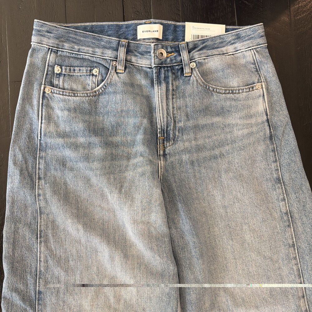 NWT Everlane The Paneled Wide-Leg Jean 27R Boho Chic Lagenlook Coastal Casual - Picture 2 of 9